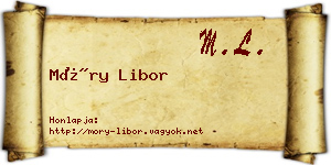 Móry Libor névjegykártya